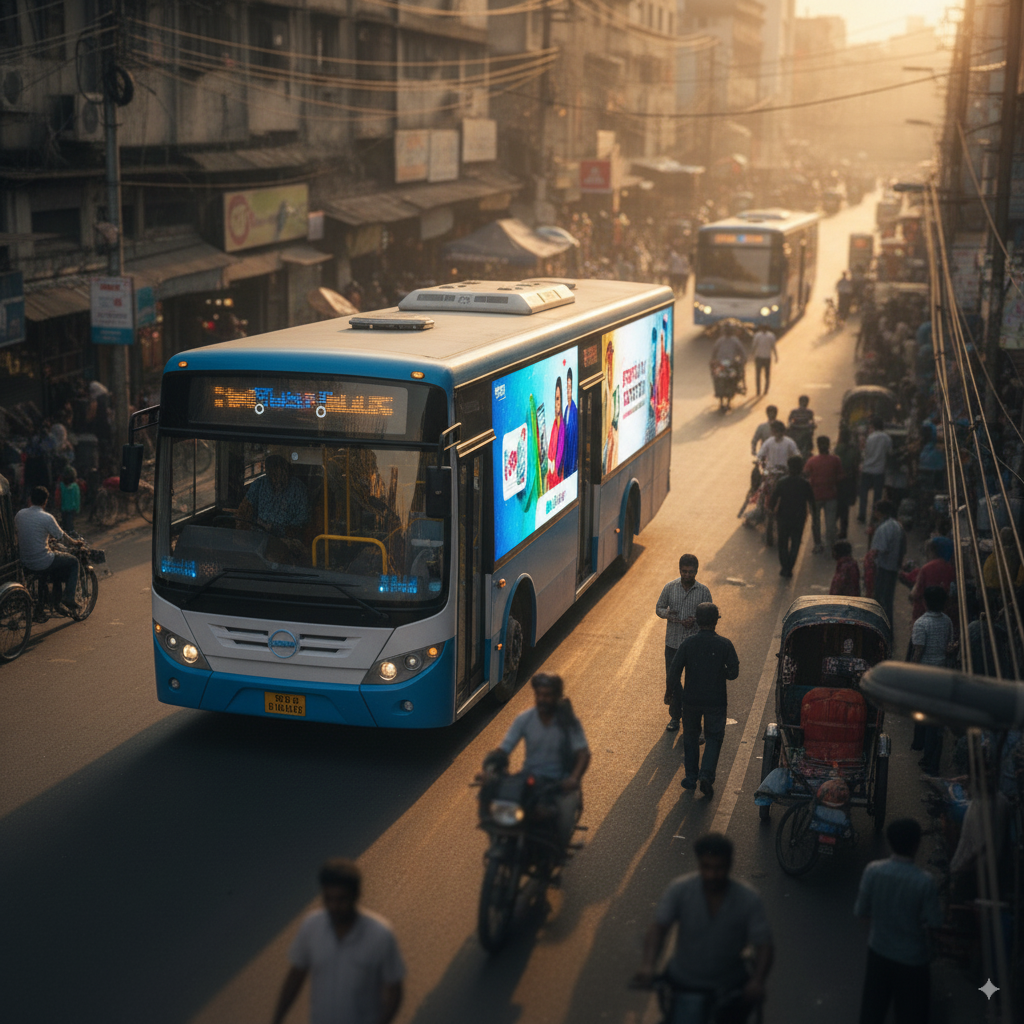 Technology Integration: Smart Bus Advertising Bangladesh